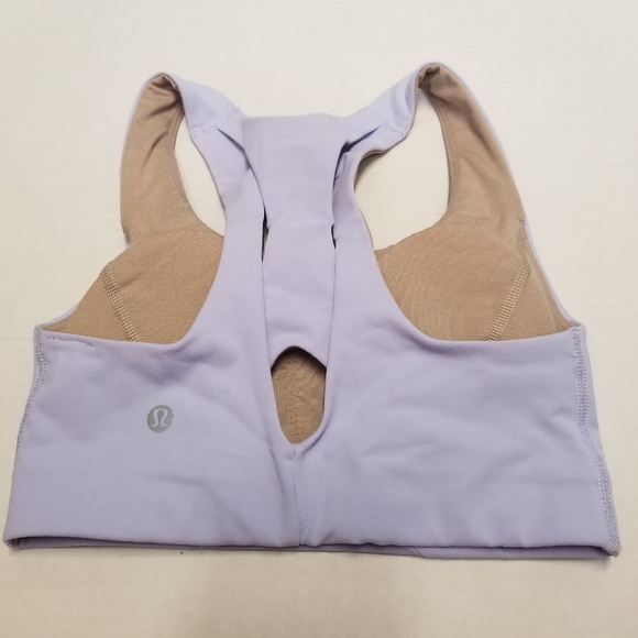 Lululemon Open Racerback Training Bra Medium Support Tank Top Lavender 2 New - Picture 7 of 12